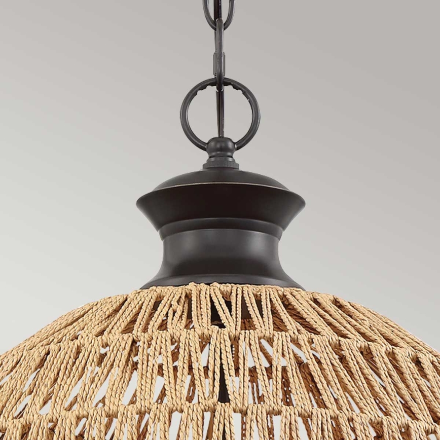 Quoizel - Kronleuchter an Kette CASABLANCA 3xE27/60W/230V braun