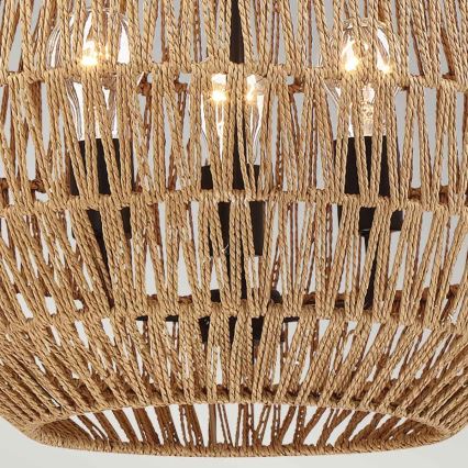 Quoizel - Kronleuchter an Kette CASABLANCA 3xE27/60W/230V braun
