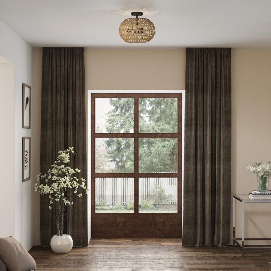 Quoizel - Deckenleuchte CASABLANCA 3xE27/60W/230V braun