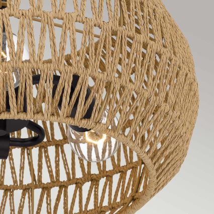 Quoizel - Deckenleuchte CASABLANCA 3xE27/60W/230V braun