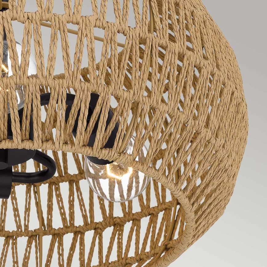 Quoizel - Deckenleuchte CASABLANCA 3xE27/60W/230V braun