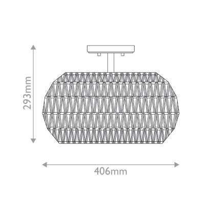 Quoizel - Deckenleuchte CASABLANCA 3xE27/60W/230V braun