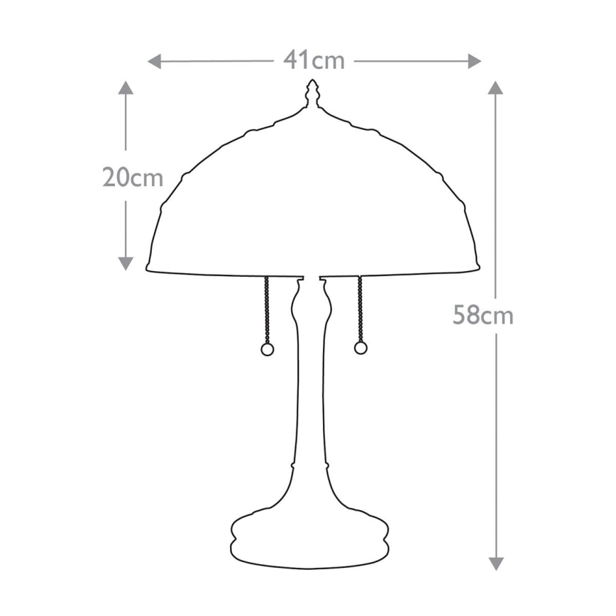Quoizel - Tiffany-Tischlampe KAMI 2xE27/60W/230V