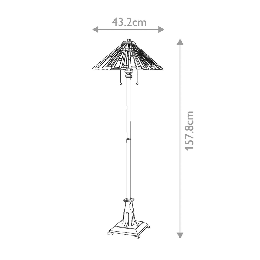 Quoizel - Stehlampe Tiffany MAYBECK 2xE27/60W/230V