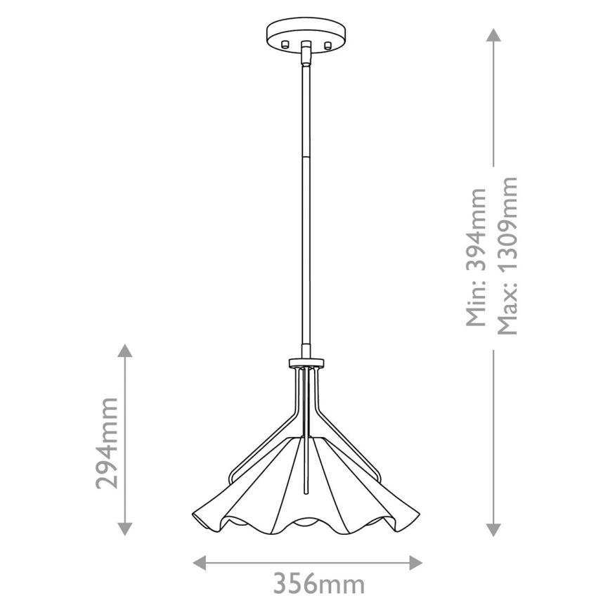 Quoizel - Deckenleuchte an Stange MEJIA 1xE27/60W/230V d 35,6 cm Messing