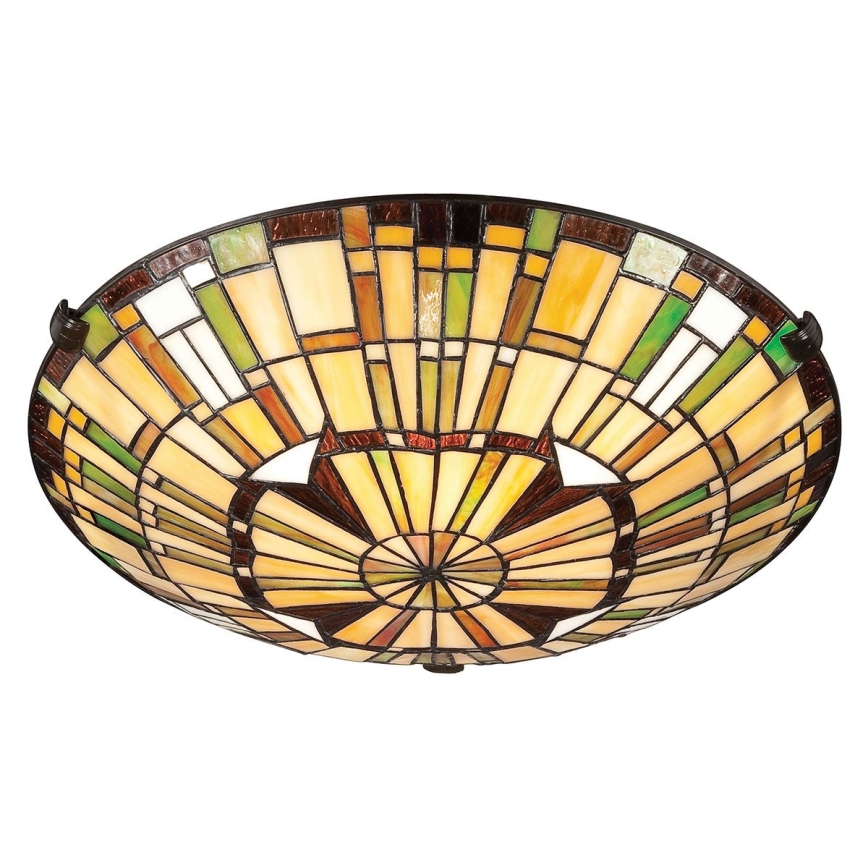 Quoizel - Deckenleuchte Tiffany REED 2xE27/60W/230V, Durchmesser 42 cm