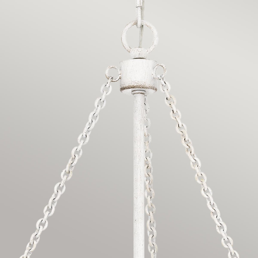 Quoizel - WAYLON Kronleuchter an Kette, 4x E27/60W/230V, Ø 50,4 cm, braun/weiß
