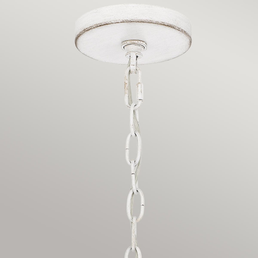 Quoizel - WAYLON Kronleuchter an Kette, 4x E27/60W/230V, Ø 50,4 cm, braun/weiß