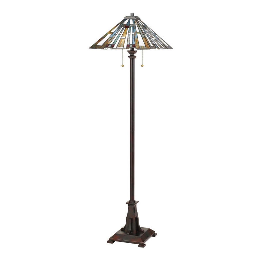 Quoizel - Stehlampe Tiffany MAYBECK 2xE27/60W/230V