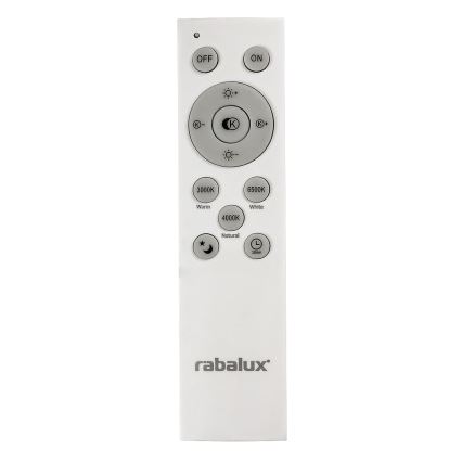 Rabalux - Dimmbare LED-Deckenleuchte, 40W/230V, 3000-6500K, silber, Durchmesser 49 cm + Fernbedienung