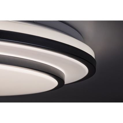 Rabalux - Dimmbare LED-Deckenleuchte, 40W/230V, 3000-6500K, silber, Durchmesser 49 cm + Fernbedienung