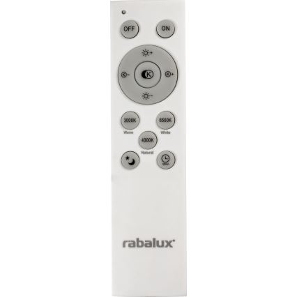 Rabalux - Dimmbare LED-Deckenleuchte, 40W/230V, 3000-6500K, silber, Durchmesser 49 cm + Fernbedienung