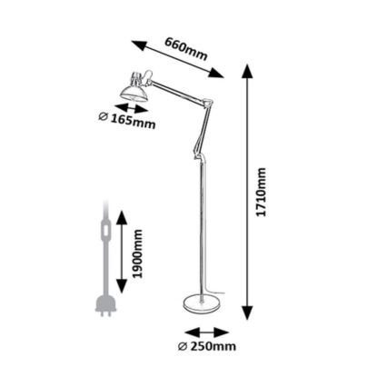 Rabalux - Stehlampe 1xE27/40W/230V creme/gold
