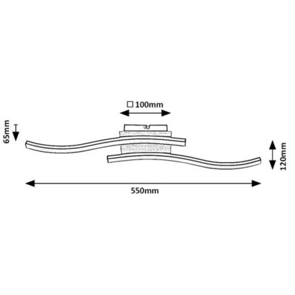 Rabalux - LED Deckenleuchte 2xLED/12W/230V