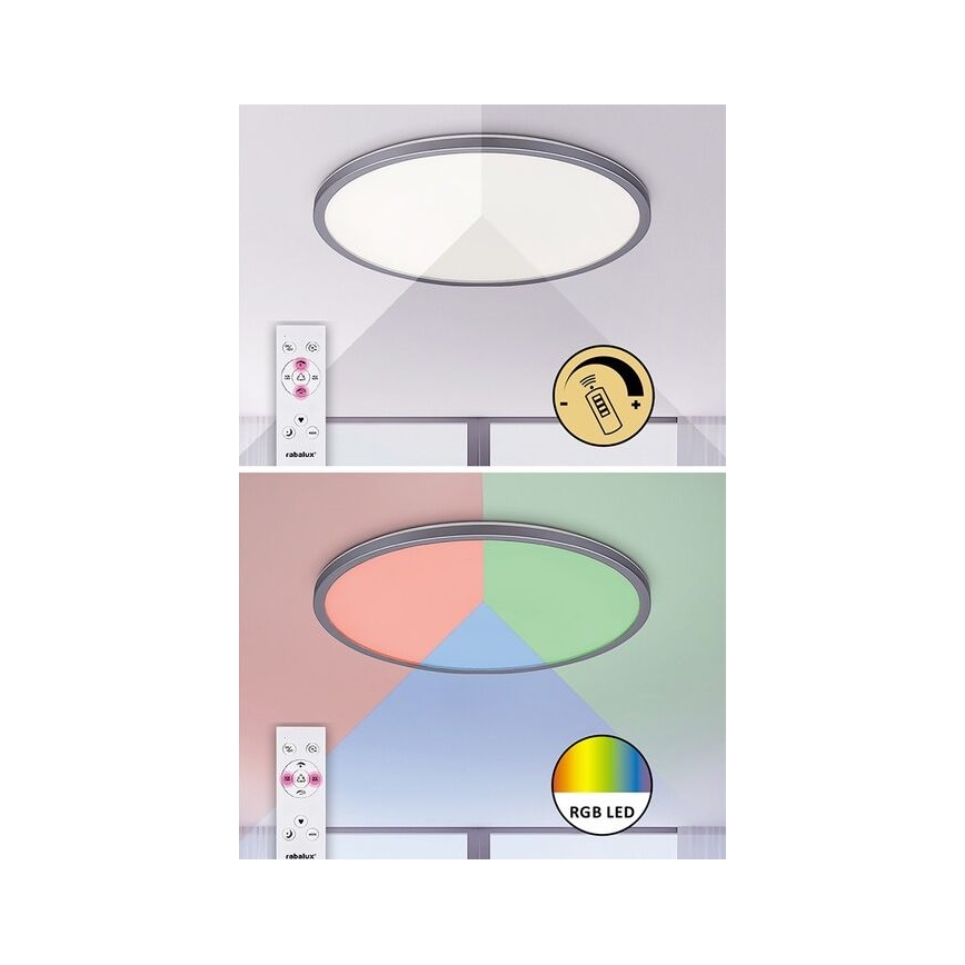 Rabalux - LED RGB dimmbare Deckenleuchte LED/22W/230V Wi-Fi Tuya + Fernbedienung