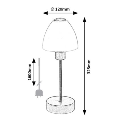 Rabalux - Dimmbarer Tischlampen 1xE14/40W/230V schwarz