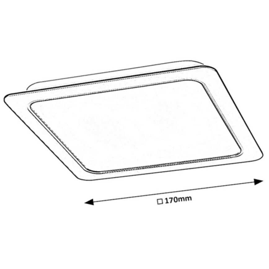 Rabalux - LED-Einbauleuchte LED/17W/230V 17x17 cm