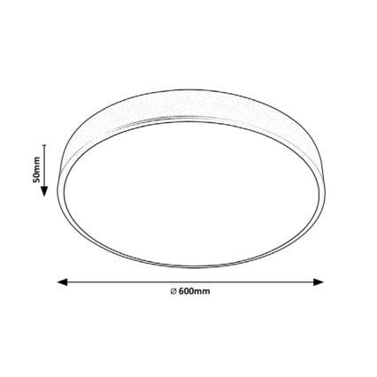 Rabalux - LED dimmbare Deckenleuchte LED/60W/230V 60 cm + Fernbedienung
