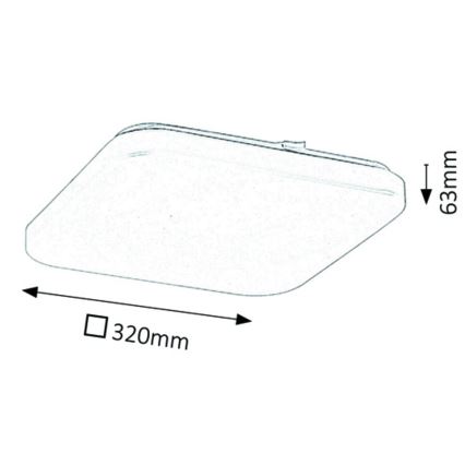 Rabalux - LED-Deckenleuchte LED/32W/230V 32x32 cm