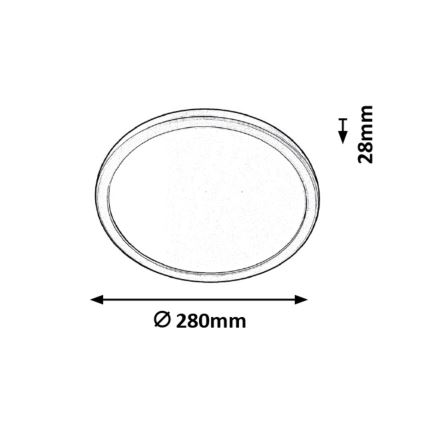 Rabalux - LED-Badezimmer-Deckenleuchte, 15 W, 230 V, IP44, Ø 28 cm