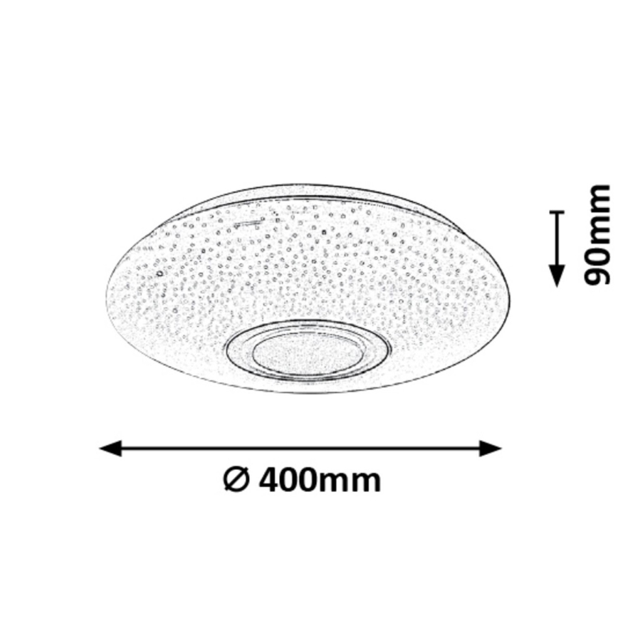 Rabalux - LED RGB dimmbares Deckenleuchte mit Lautsprecher LED/24W/230V Wi-Fi Tuya + Fernbedienung