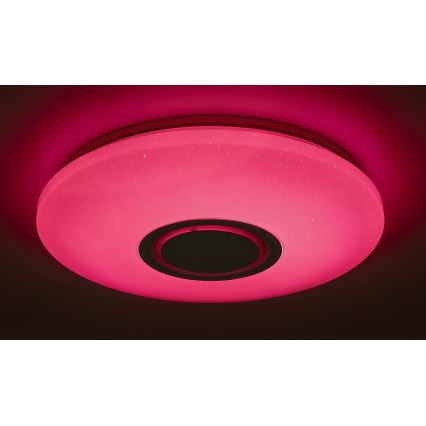 Rabalux - LED RGB dimmbare Deckenleuchte mit Lautsprecher, LED/24W/230V, Wi-Fi Tuya + Fernbedienung, Ø 40 cm