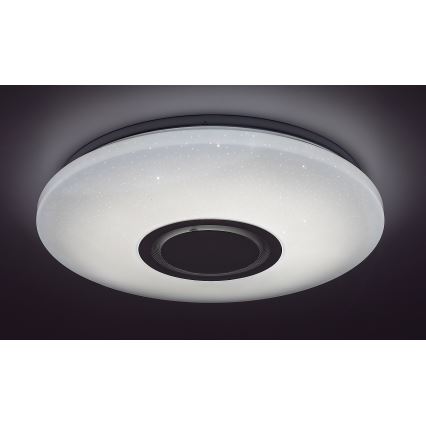 Rabalux - LED RGB dimmbare Deckenleuchte mit Lautsprecher, LED/24W/230V, Wi-Fi Tuya + Fernbedienung, Ø 40 cm