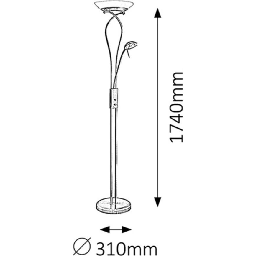 Rabalux - Dimmbarer Stehständer 1xR7s/230W + 1xG9/40W