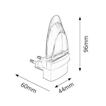 Rabalux - LED Lämpchen in die Steckdose 1xLED/0,5W/230V