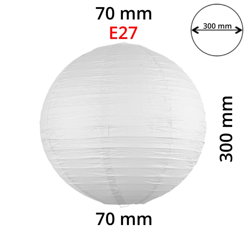 Rabalux 4894 - Lampenschirm für RICE Deckenleuchte weiß E27 Ø 30 cm
