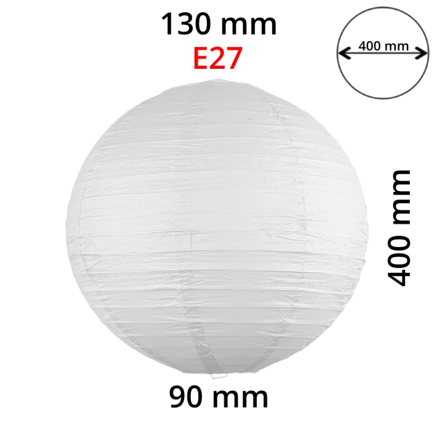Rabalux 4898 - Lampenschirm für Kronleuchter RICE weiß E27 Ø 40 cm