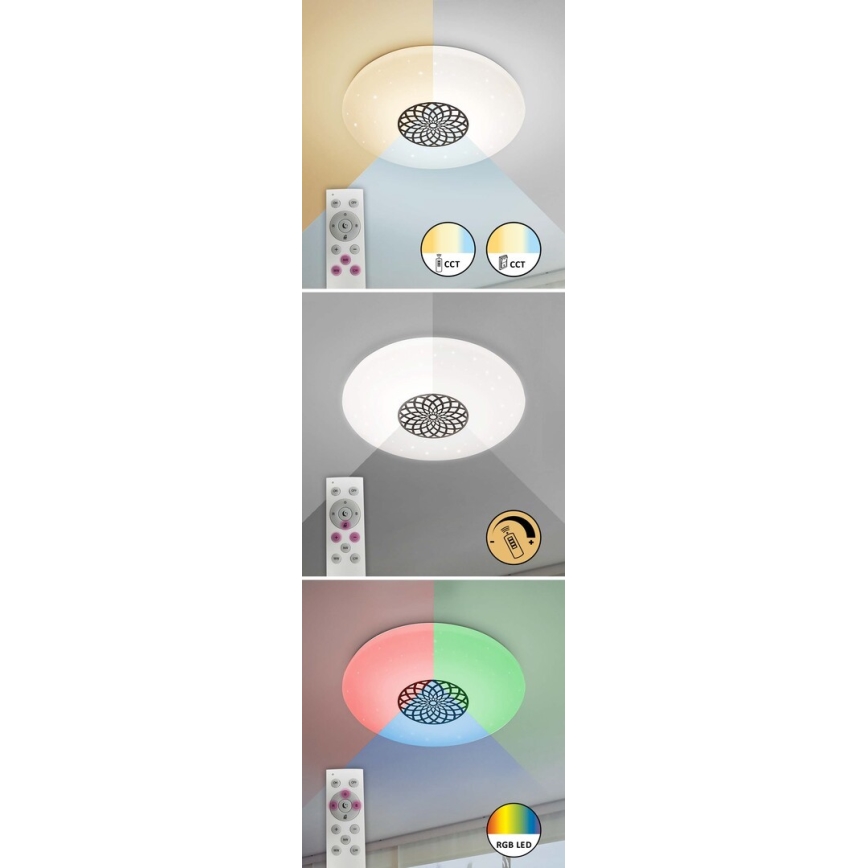 Rabalux - LED RGB dimmbare Deckenleuchte LED/24W/230V 3000-6500K Wi-Fi Tuya Ø 39,5 cm + Fernbedienung