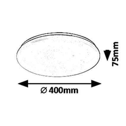 Rabalux - Dimmbare LED-Deckenleuchte LED/36W/230V + Fernbedienung 3000K - 6500K Ø 40 cm