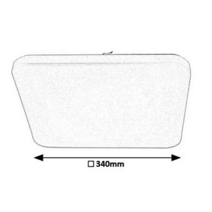 Rabalux - dimmbare LED-Deckenleuchte LED/16W/230V 34x34 cm + Fernbedienung