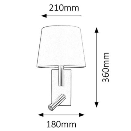 Rabalux - LED Wandleuchte E27/40W + LED/3W