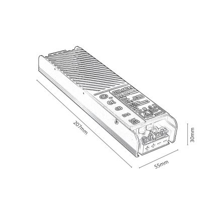 Rabalux - Einbau-Stromversorgung für Leuchten im Schienensystem 200W/230V
