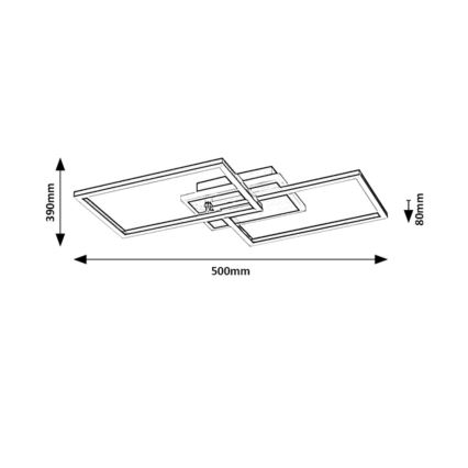 Rabalux - LED-Deckenleuchte LED/40W/230V 4000K matt Chrom 39x50 cm