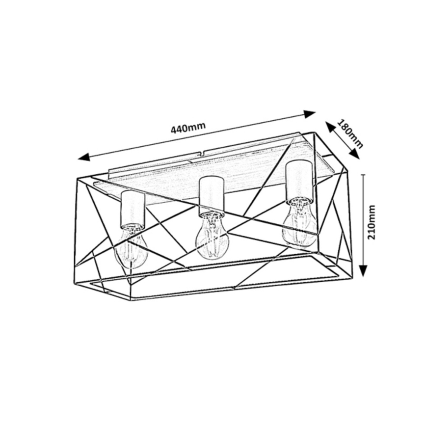 Rabalux - Deckenleuchte 3xE27/40W/230V 18x44 cm