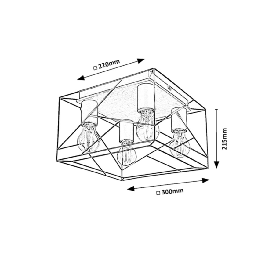 Rabalux - Deckenleuchte 4xE27/40W/230V 30x30 cm