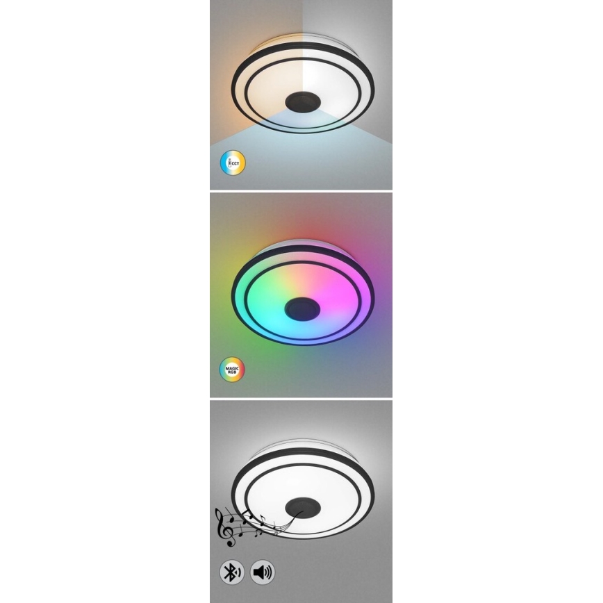 Rabalux - LED RGB dimmbares Deckenleuchte mit Lautsprecher LED/24W/230V 3000-6500K + Fernbedienung