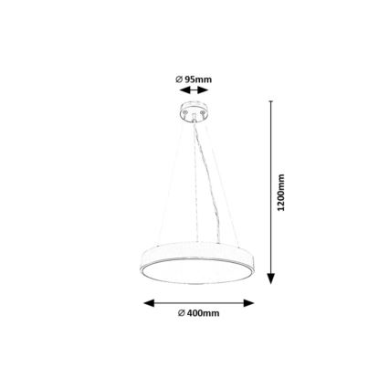 Rabalux - LED Hängeleuchte an Kabel LED/36W/230V 4000K silber