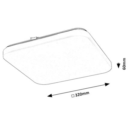 Rabalux - LED Deckenleuchte LED/18W/230V 3000K 32x32 cm