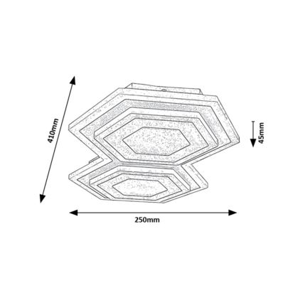 Rabalux - LED-Deckenleuchte LED/44W/230V 3000/6000K 25x41 cm