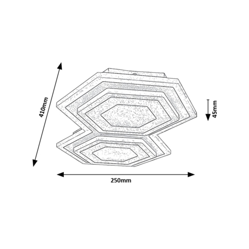 Rabalux - LED-Deckenleuchte LED/44W/230V 3000/6000K 25x41 cm