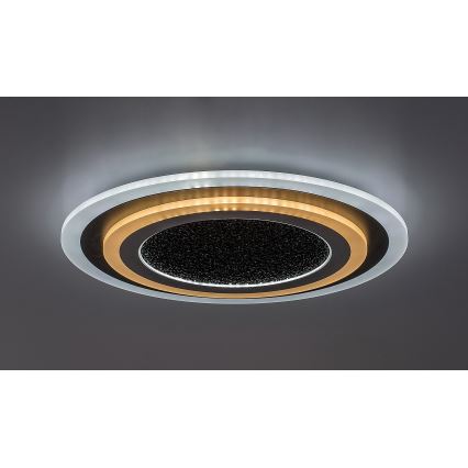 Rabalux - dimmbare LED-Deckenleuchte LED/56W/230V 3000/4000/6000K schwarz + Fernbedienung Ø 45 cm