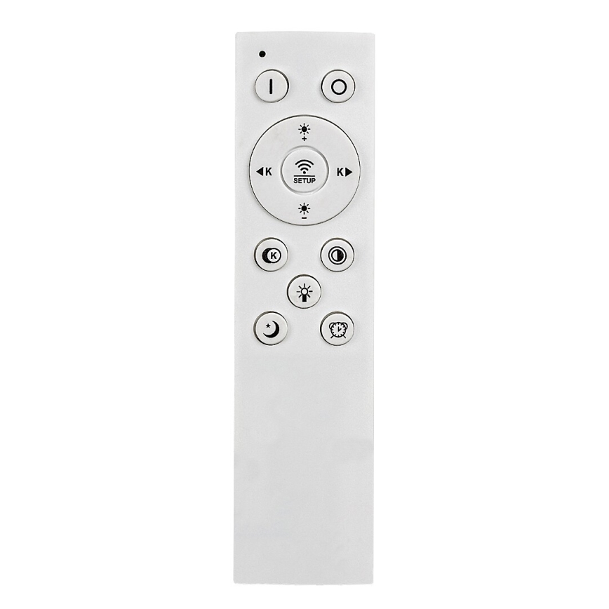 Rabalux - Dimmbare LED-Deckenleuchte, 60 W, 230 V, 3000/4000/6000 K, mattchrom/schwarz + Fernbedienung, 48x48 cm