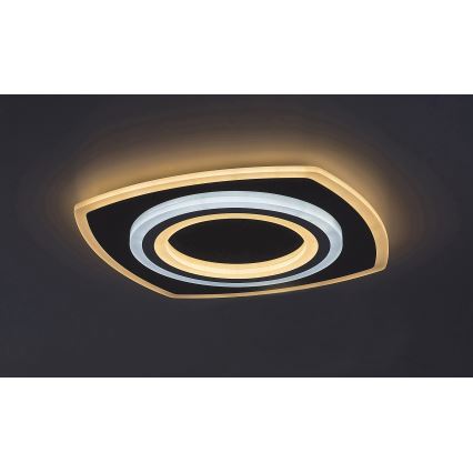 Rabalux - Dimmbare LED-Deckenleuchte LED/60W/230V 3000/4000/6000K mattchrom + Fernbedienung 48x48 cm
