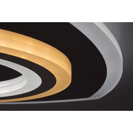 Rabalux - Dimmbare LED-Deckenleuchte LED/60W/230V 3000/4000/6000K mattchrom + Fernbedienung 48x48 cm