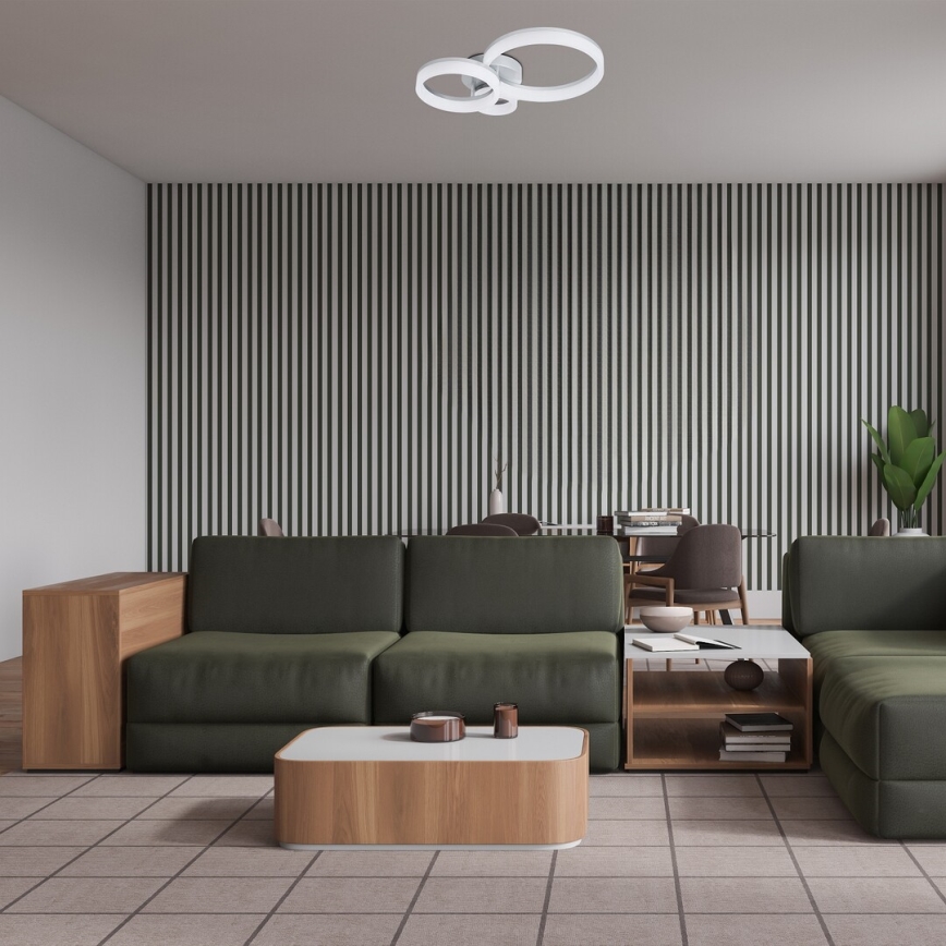 Rabalux - LED-Deckenleuchte LED/24W/230V 3000/4000/6500K 38x51 cm mattierter Chrom