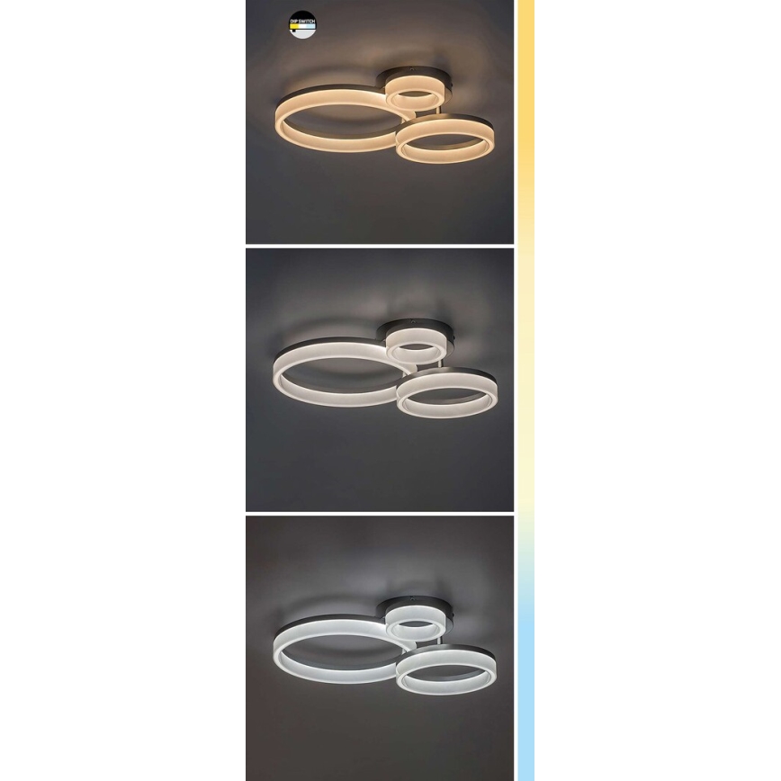 Rabalux - LED-Deckenleuchte LED/24W/230V 3000/4000/6500K golden 38x51 cm